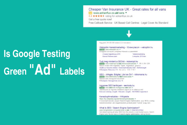 Is Google Testing Green “Ad” Labels?
