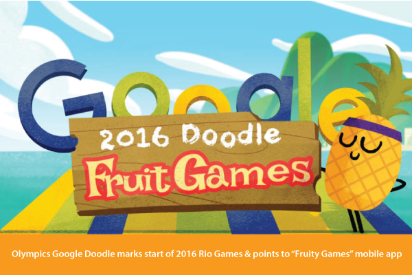 Google Honors 2016 RIO Games With an Animated Fruit Game App